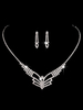 Hochzeit Silber Schmuck Set Ohrringe Schmetterling Halskette Brautschmuck