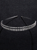 Hochzeit Stirnband Kopfschmuck Silber Triple Strass Haarband Braut Haarschmuck