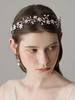 Hochzeit Stirnband Silber Perlen Braut Haarschmuck