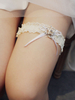 Hochzeit Strumpfband Beige Polyester Perlen Hochzeit Strumpfbänder