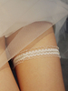 Hochzeit Strumpfband Für Braut Weiß Polyester Strass Hochzeit Strumpfbänder