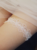 Hochzeit Strumpfband für die Braut Weiße Polyester-Spitze Hochzeit Strumpfbänder