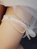 Hochzeit Strumpfband Glamour Lace Bows