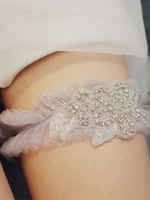 Hochzeit Strumpfband Silber Polyester Strass Hochzeit Strumpfbänder