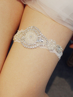 Hochzeit Strumpfband-weiße Spitze Strass Hochzeit Strumpfbänder