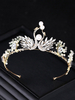 Hochzeit Tiara Crown Swan Perlen Perle Princess Bridal Hair Accessories