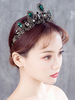 Hochzeit Tiara Krone grün Prinzessin Headpieces königliche Braut Haarschmuck