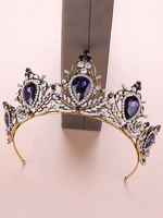 Hochzeit Tiara Krone Royal Barock Headpieces Strass Braut Haarschmuck