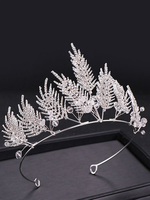 Hochzeit Tiara Krone Royal Headpieces Prinzessin Silber Brunch Strass Braut Haarschmuck