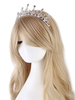 Hochzeit Tiara Krone Silber Strass Kopfschmuck Braut Haarschmuck