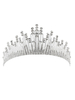 Hochzeit Tiara Krone Silber Strass Perlen Braut Haarschmuck