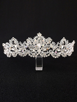 Hochzeit Tiara Krone Strass Perlen Braut Haarschmuck