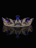 Hochzeit Tiara Princess Crown Braut Kopfschmuck Strass Royal Blue Haarschmuck