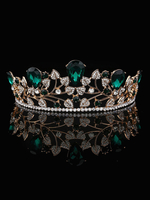 Hochzeit Tiara rot Princess Crown Braut Kopfschmuck Strass Royal Haarschmuck