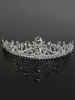Hochzeit Tiara Silber Crown Strass Perlen Braut Kopfschmuck