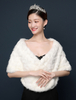Hochzeit Wrap Kunstfell Schal Elfenbein Winter Braut Jacke