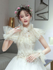 Hochzeit Wrap Sets Rüschen Tüll Schal Oversleeves Braut Cover Ups