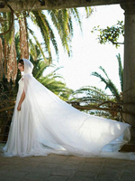 Hochzeit Wrap White ärmellose Kapuze Ponchos Chiffon Schnüren Braut Cover Ups
