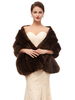 Hochzeit Wraps Schokolade ärmellose Kunstpelz Braut Cover Ups