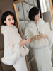 Hochzeit Wraps Zubehör Kunstpelz Buttons Bridal Cover Ups