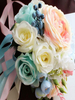 Hochzeits-Blumen-Blumenstrauß-blaue Silk Blumen-Band-Brautblumensträuße
