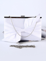 Hochzeits-Handtaschen Satin White Bows Abend Party Handtaschen