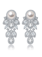 Hochzeits-Ohrringe in Silbern Piercing Ohrringe Kupfer Ohrstecker für Damen