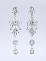 Hochzeits-Ohrringe in Silbern Piercing Ohrringe versilbert Ohrring für Damen