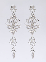 Hochzeits-Ohrringe in Silbern Piercing Ohrringe versilbert Ohrring für Damen
