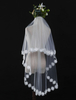 Hochzeits-Schleier Elfenbein Tulle One Tier Waterfall Bridal Veil