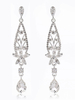 Hochzeits-Silber-Ohrring-Rhinestones; die Blatt-Brautohrringe bördeln