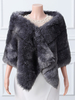 Hochzeits-Wrap schwarz-silberne Oberteile Kunstfell-Braut-Vertuschung