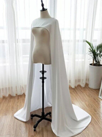 Hochzeits-Wraps elfenbeinfarbene juwelenbesetzte Umhänge Stretch-Krepp-Braut-Vertuschungen