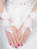 Hochzeitshandschuhe Tüll mit Spitzen in Elfenbeinfarbe Handgelenk-Länge für Jungendlichen&und Kinder&und Erwachsenen