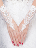 Hochzeitshandschuhe Tüll mit Spitzen in Elfenbeinfarbe Handgelenk-Länge für Jungendlichen&und Kinder&und Erwachsenen