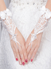 Hochzeitshandschuhe Tüll mit Spitzen in Elfenbeinfarbe Handgelenk-Länge für Jungendlichen&und Kinder&und Erwachsenen