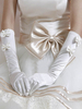 Hochzeitshandschuhe Elastic Woven Satin Bows Brauthandschuhe