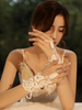 Hochzeitshandschuhe Fingerlose Handschuhe Kurzes Accessoire Spitze Spitze Brauthandschuhe