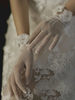 Hochzeitshandschuhe Kurzes Accessoire Tüll Blumen Brauthandschuhe