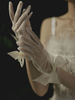 Hochzeitshandschuhe Kurzes Zubehör Tüll Spitze Brauthandschuhe