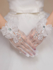 Hochzeitshandschuhe Polyester Perlen Strass Brauthandschuhe
