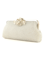 Hochzeitshandtaschen Sliver Clutch Bags Kiss Lock Strasssteine Hochzeitsaccessoires
