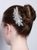 Hochzeitskamm Silber Strass Braut Kopfschmuck