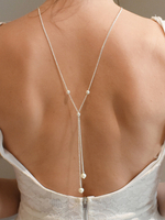 Hochzeitsketten Silber Silber Rund Brillant Mehrkettige Kette Imitationsperle 16 Zoll Unter Hochzeitskette