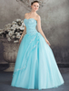 Hochzeitskleid Ballkleid Spitze Brautkleid Trägerlos mintgrün Sweetheart Perlen Tüll Prinzessin Backless Festzug Kleid
