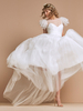 Hochzeitskleid Jewel Neck Short Sleeves Bodenlange Spitze Brautkleider