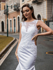Hochzeitskleid Juwel Neck Sleeveless Mermaid Trompete Natürliche Taille Spitze Gericht Zug Brautkleider