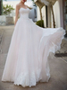 Hochzeitskleid Sweetheart Neck Sleeveless bodenlangen Spitze Brautkleider mit Zug