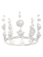 Hochzeitskopfschmuck Pearl Tiara Metal Bridal Hair Accessoires