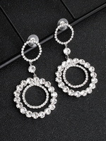 Hochzeitsohrringe Splitter Strass überzogen durchbohrt Brautschmuck
